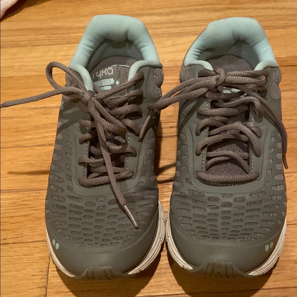 Ryka Charcoal and Teal Sneakers